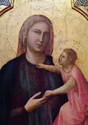 Jungfrau und Kind, zentrales Panel des Badia-Altarbildes, um 1301 (Tempera auf Holz) (Detail)